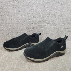 Merrell Jungle Moc Frosty Boys Size 5.5 Black Slip On Shoes Suede Leather NEW